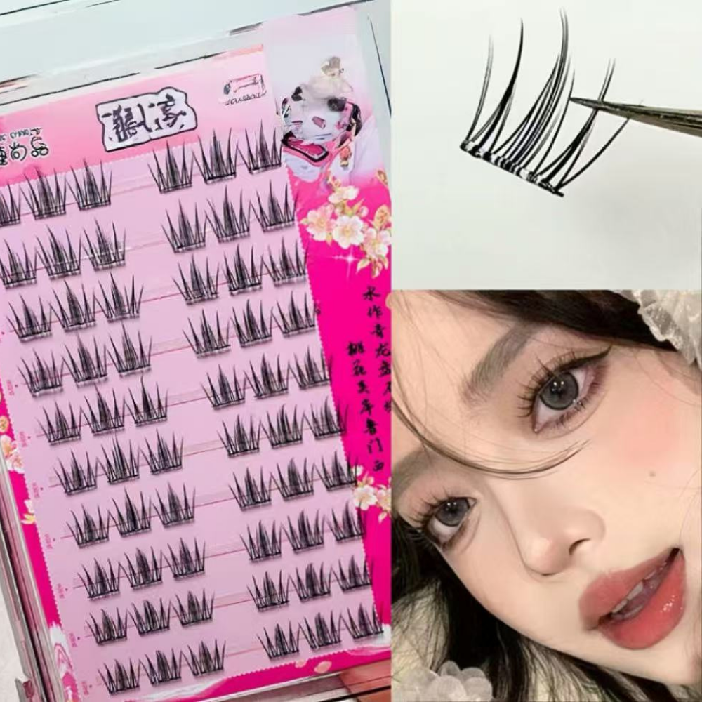 NEW Cute Lashes Premium (Glue-Free) #10 Row Camellia MJFLOWER