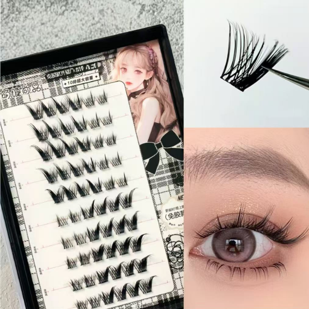 NEW Cute Lashes Premium (Glue-Free) #10 Row Fox Lili MJHL