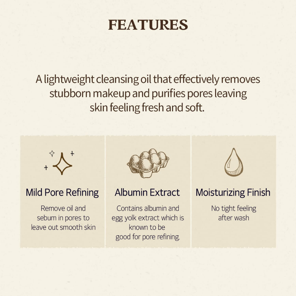 Egg White Perfect Pore Cleansing Oil 200ml