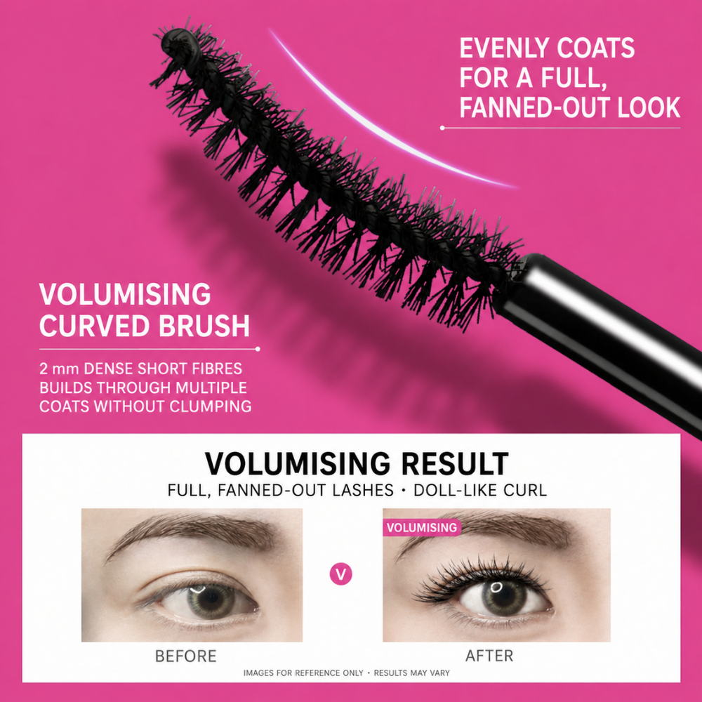 KISSME Heroine Make Volume & Curl Advanced Film Mascara #Brown