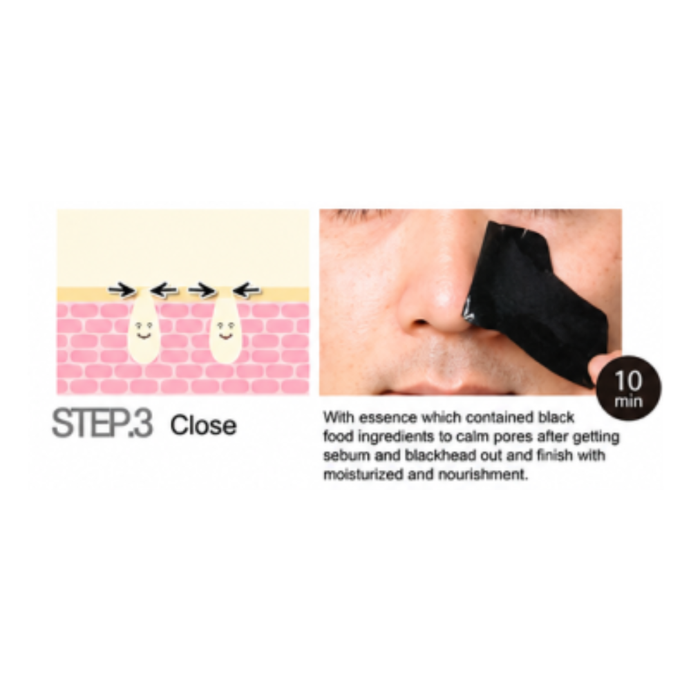 Pig Nose Clear Black Head 3-Step Kit #Strong Black