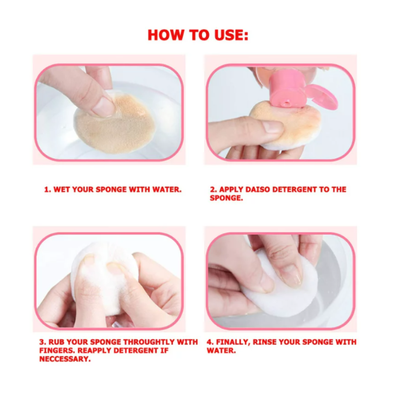 DAISO Puff/Sponge Cleanser