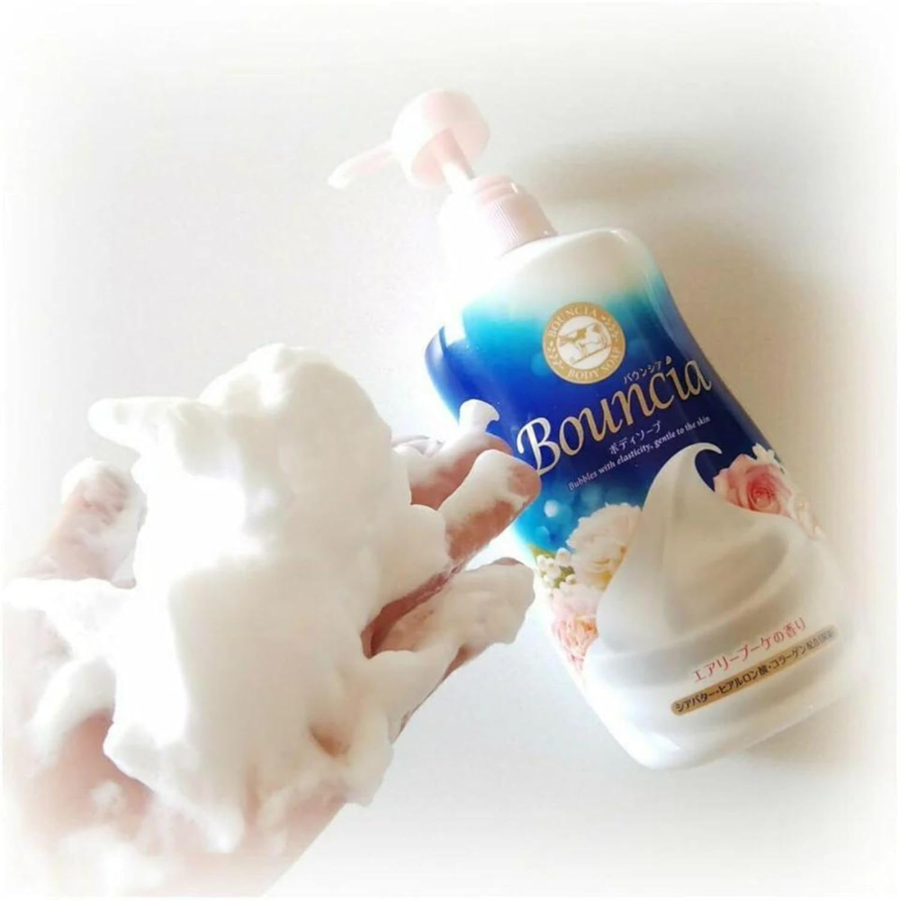 BOUNCIA Body Soap White Soap Scent With Pump REFILL PACK