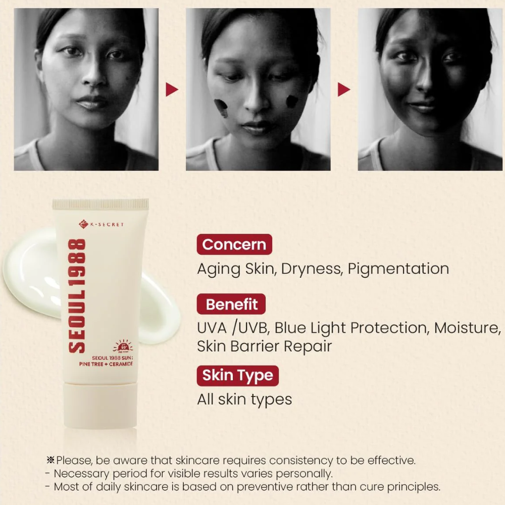 SEOUL 1988 Sun : Pine Tree + Ceramide SPF50+ Broad Spectrum 50ml