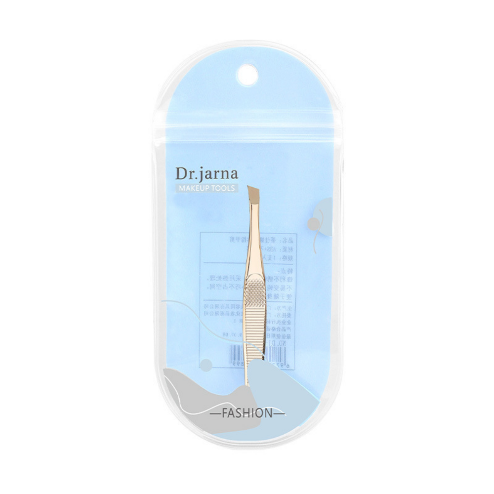 Stainless Steel Gold Slanted Eyebrow Tweezers