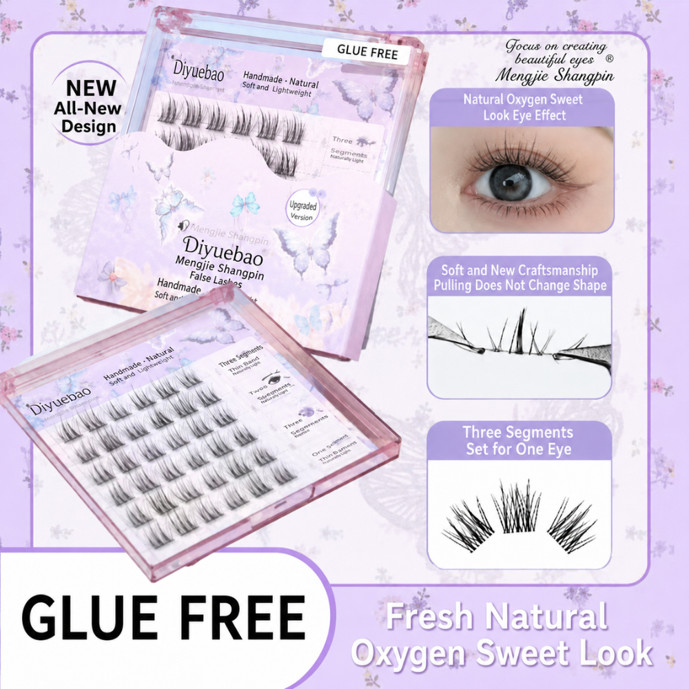 (Glue-Free) Premium Cluster Lashes #Oxygen Sweetheart MJTX ( 6 Rows)