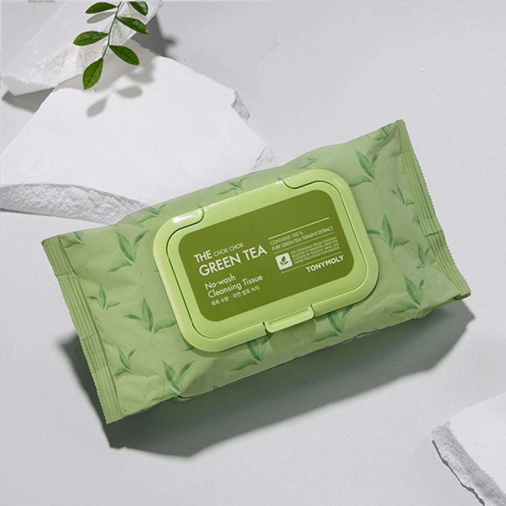 The Chok Chok Green Tea No Wash Cleansing Tissue 100 wipes