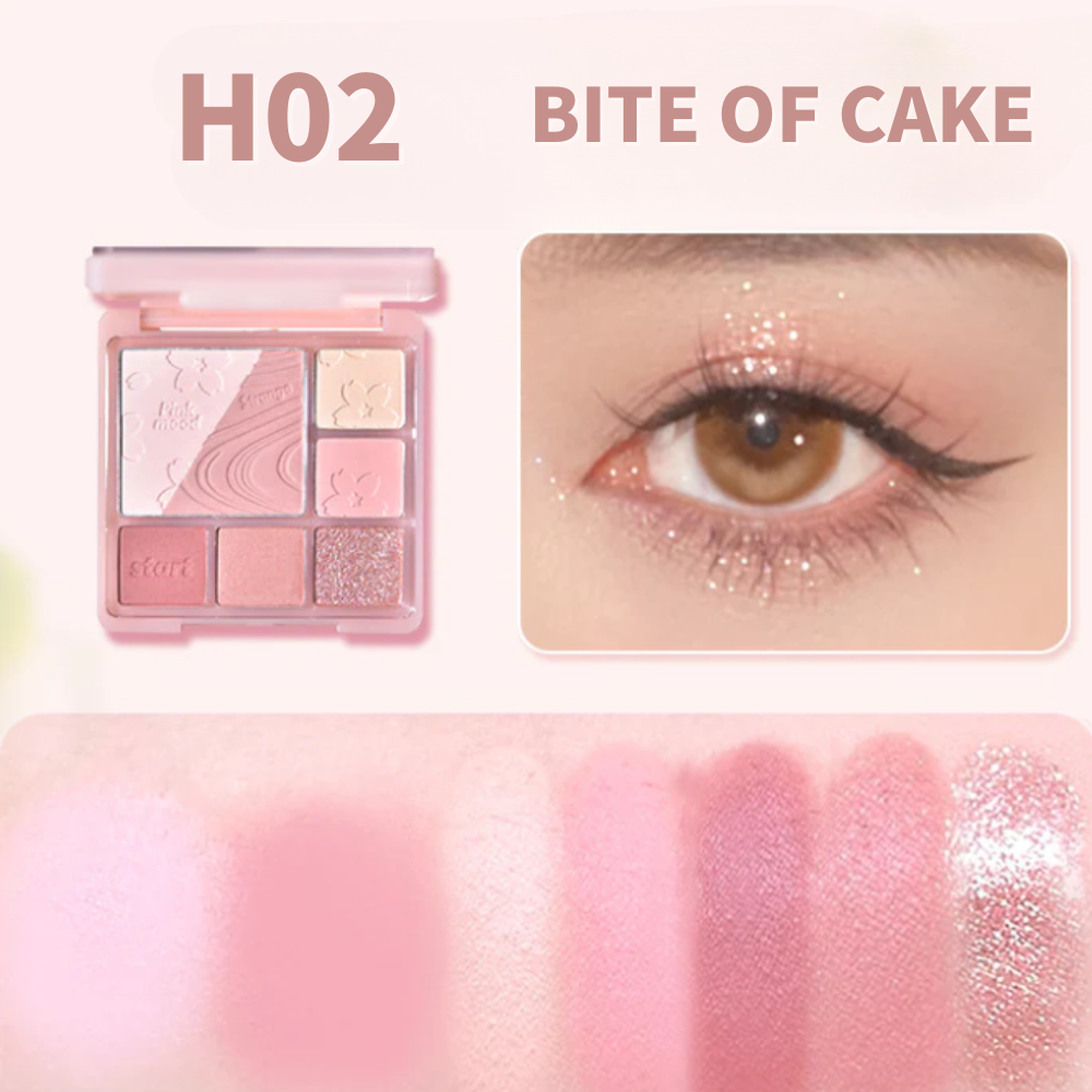 Petal Eyeshadow Series Seven-color Palette #H02 Bite of Cake