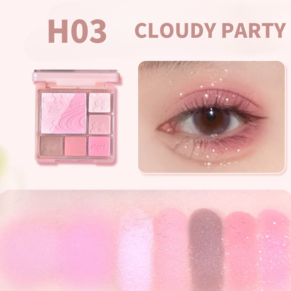 Petal Eyeshadow Series Seven-color Palette #H03 Cloudy Party