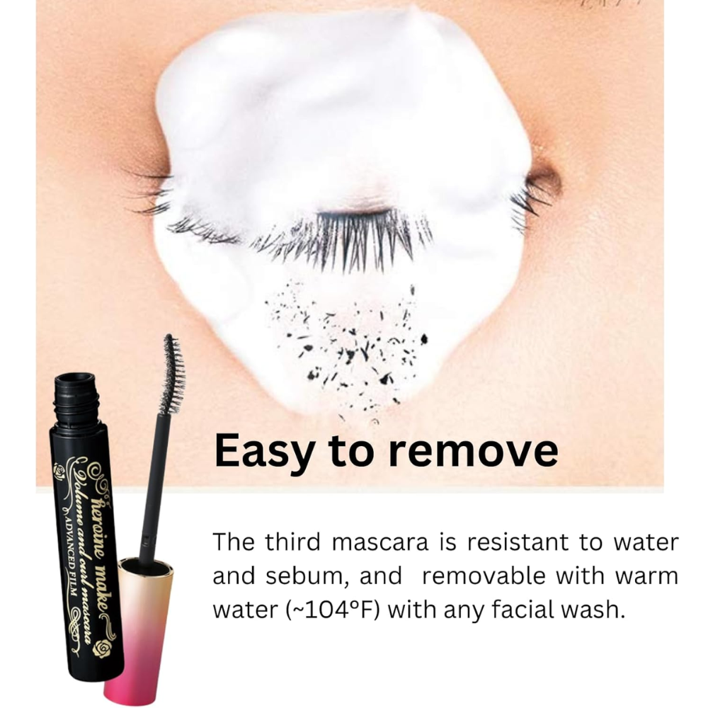 KISS ME Heroine Make Volume and Curl Mascara (3rd Generation) #Black