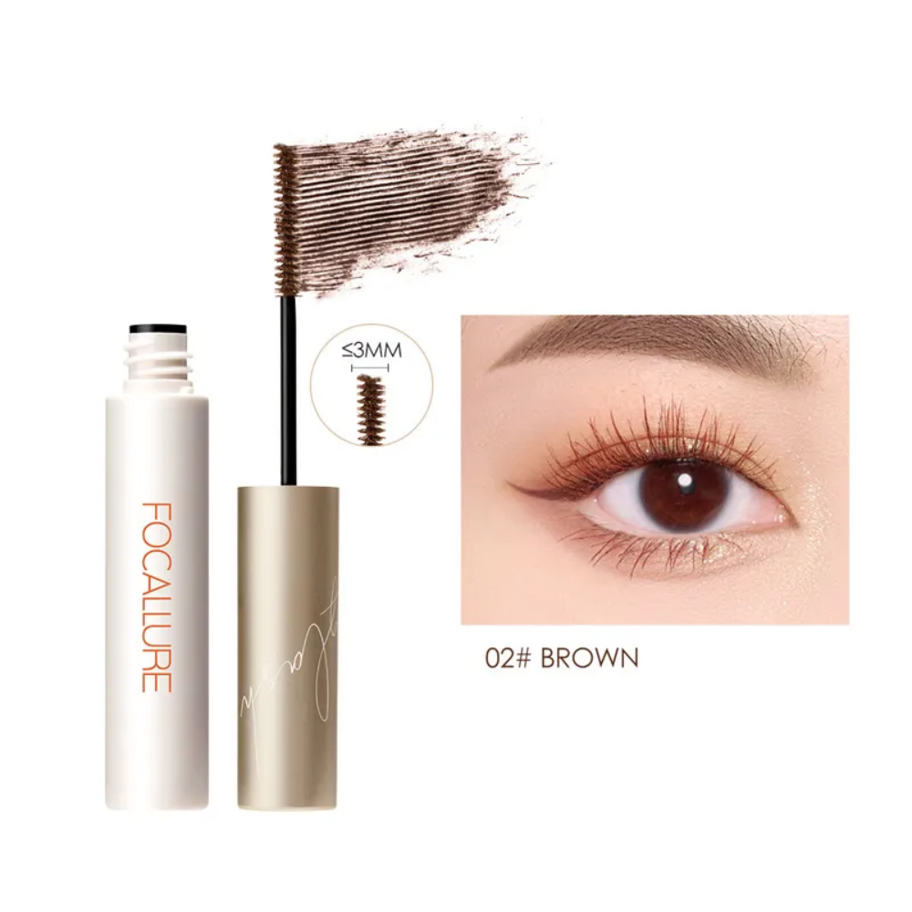Longlash Waterproof Mascara 3mm Micro Brush #2 Brown