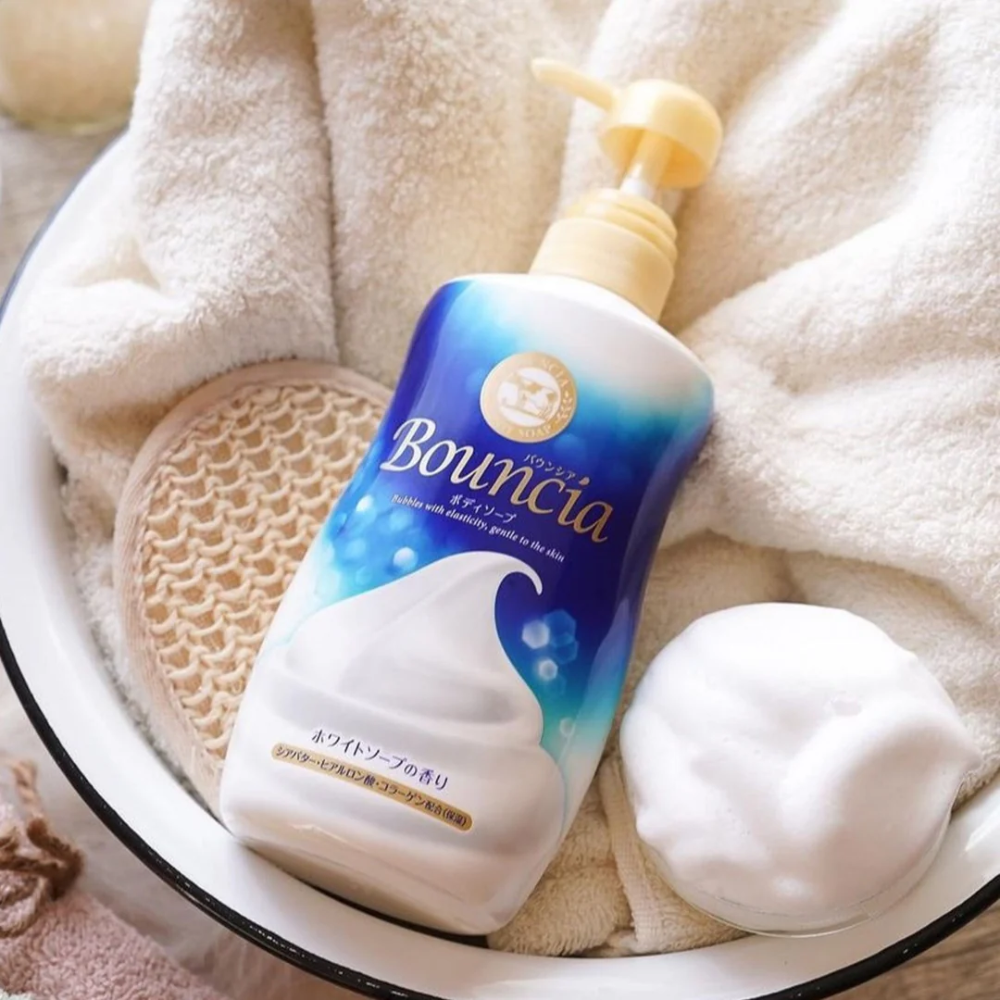 BOUNCIA Body Soap White Soap Scent With Pump REFILL PACK