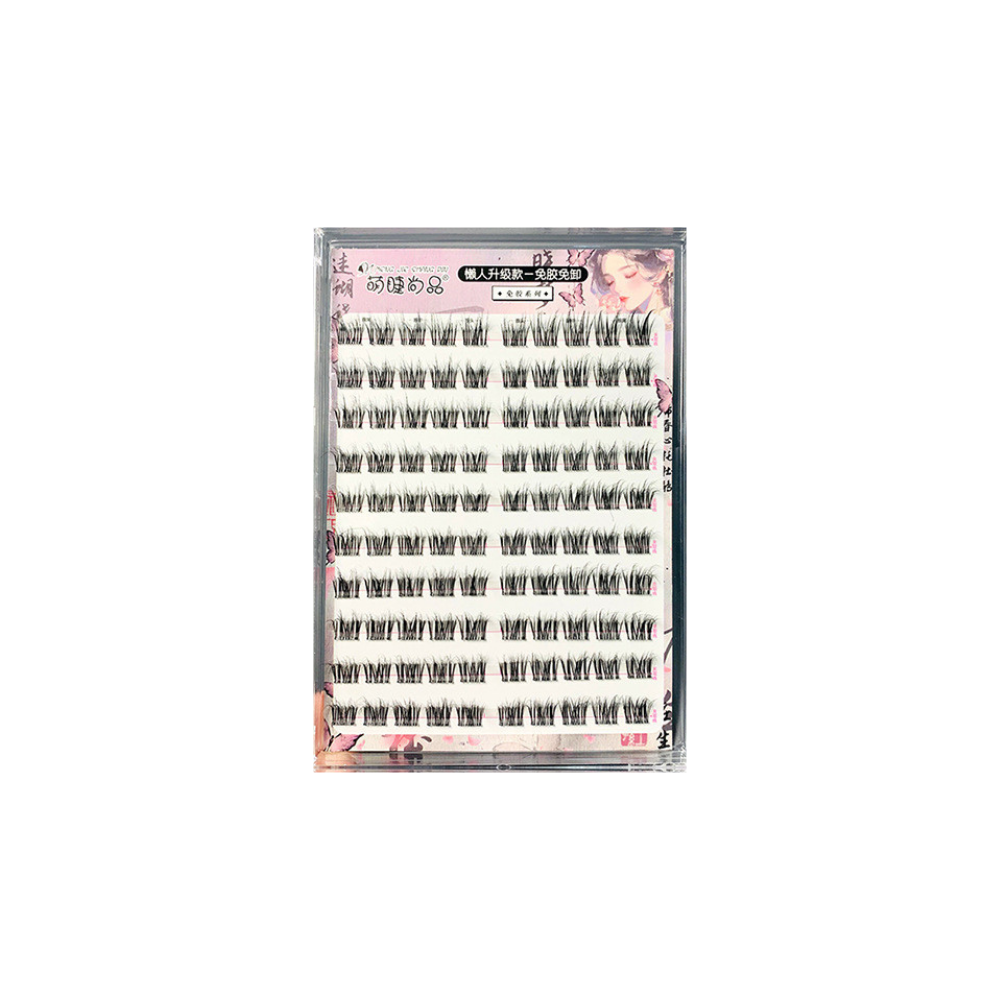 (Glue-Free) Premium Cluster Lashes #MJ5D Cat Ear (10 Rows)