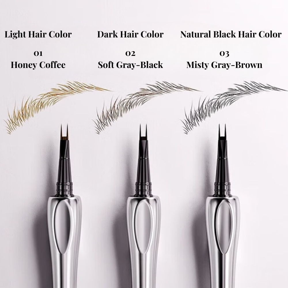 Dual-Tip Waterproof Eyebrow Pen #03 Soft Gray-Black