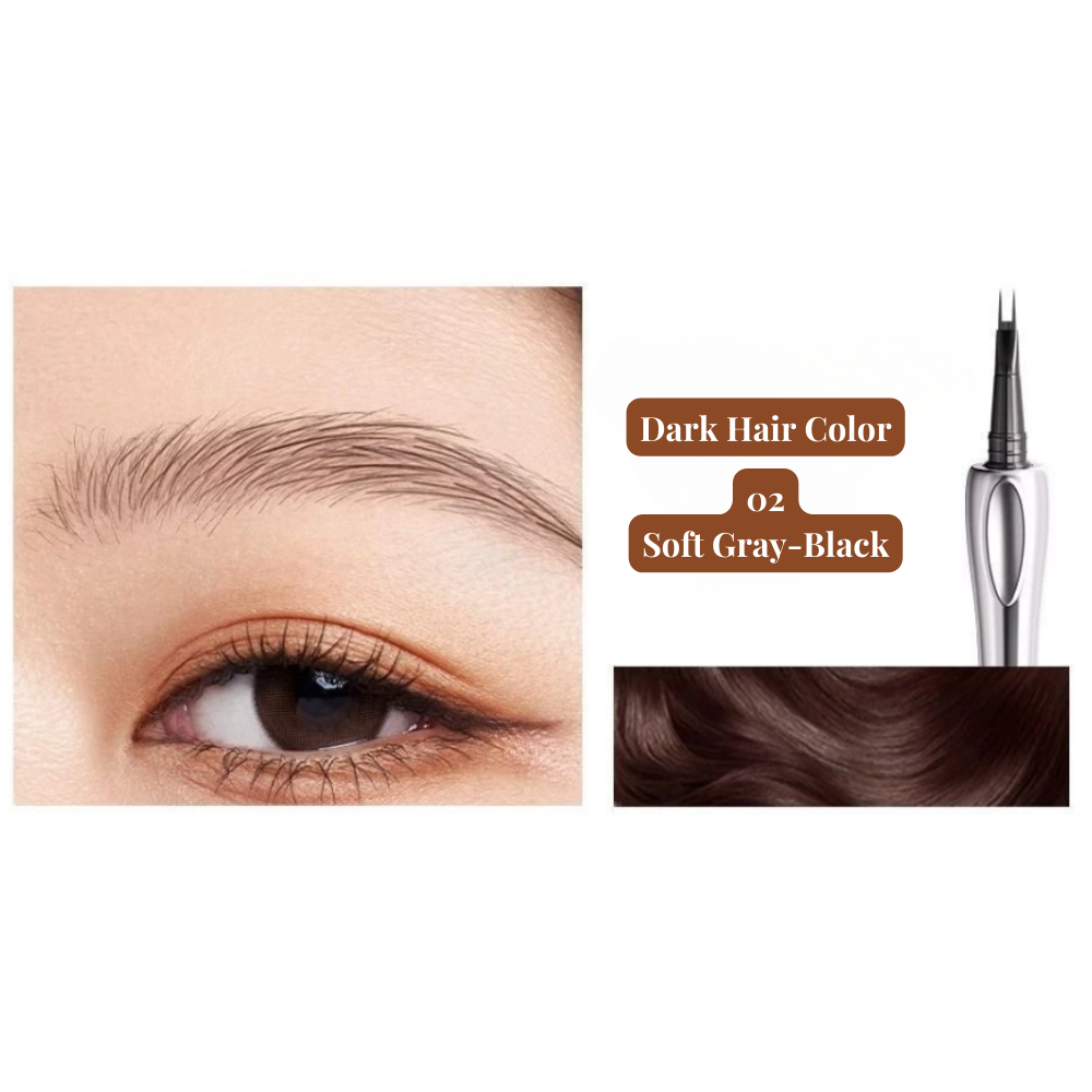 Dual-Tip Waterproof Eyebrow Pen #02 Misty Gray-Brown