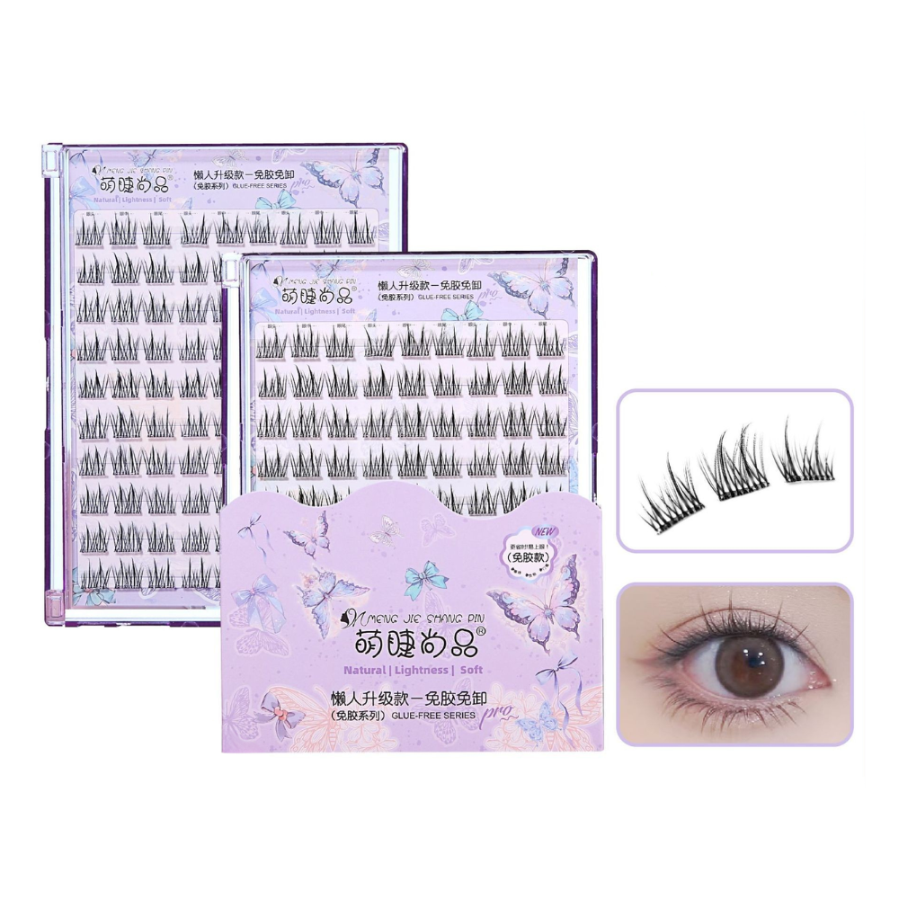 NEW Cute Lashes Premium (Glue-Free) #10 Rows of Stemless Peach Blossom Lashes