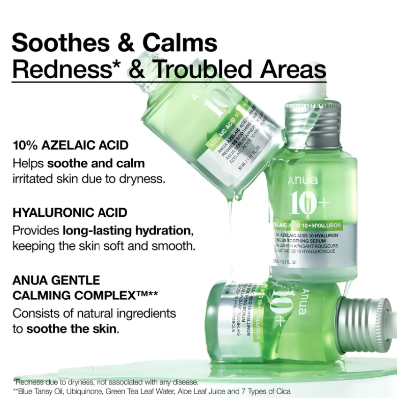 Azelaic Acid 10 Hyaluron Redness Soothing Serum 30ml