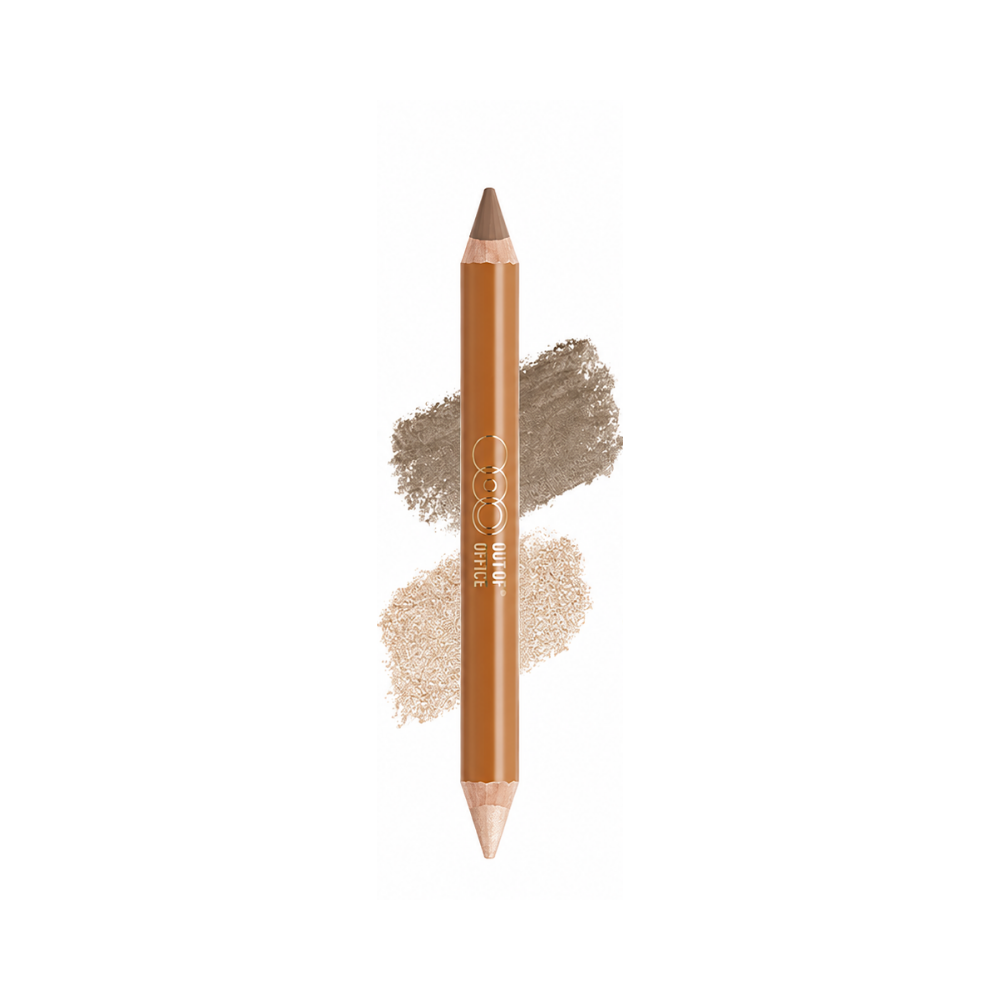 Contour & Highlight Duo Pencil #03 Champagne Gold + Cement Grey