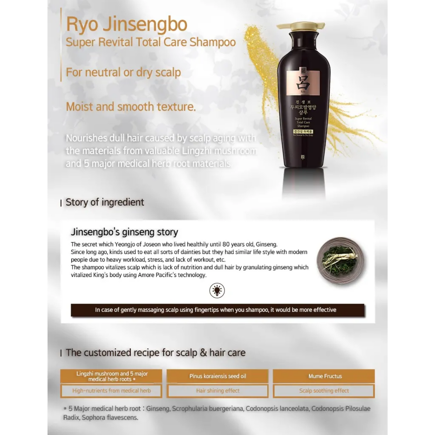 Ryo Super Revital Total Care Shampoo for Normal & Dry Scalp