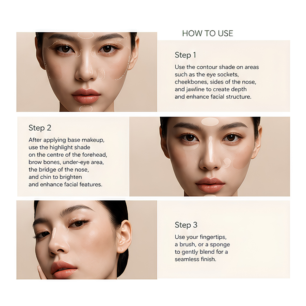 Contour & Highlight Duo Pencil #03 Champagne Gold + Cement Grey - 5g