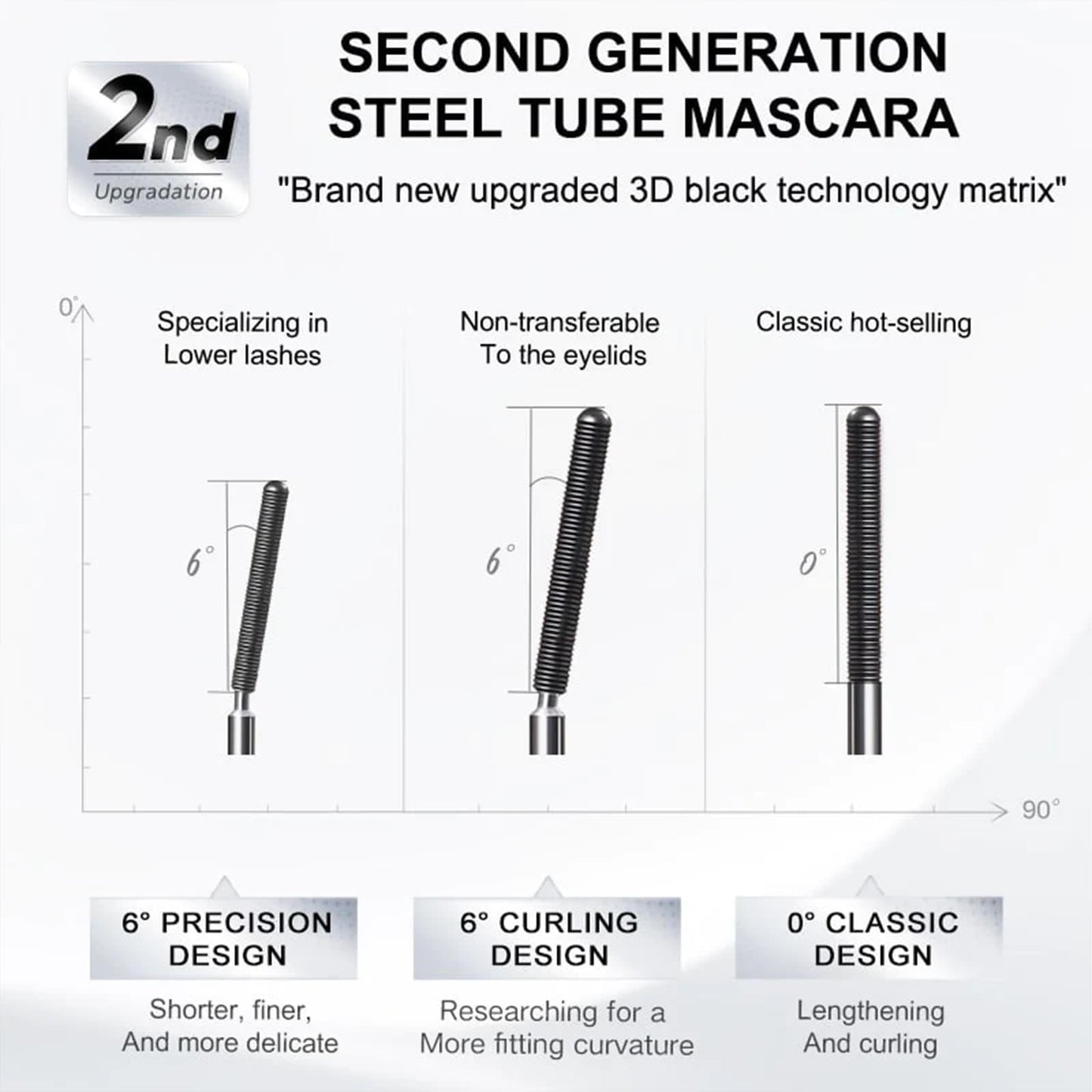 3D Slim Curling Metal Mascara #01 Black