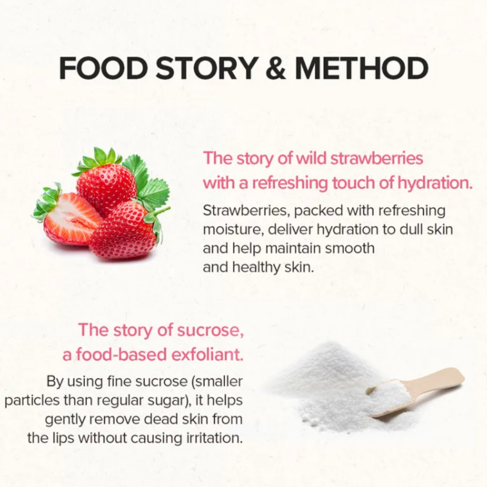 Strawberry Sugar Food Mask Lip Scrub 21ml