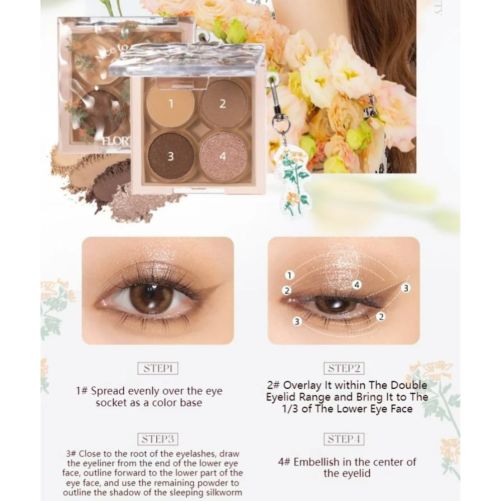 First Kiss Series Four-color Eyeshadow Palette #04