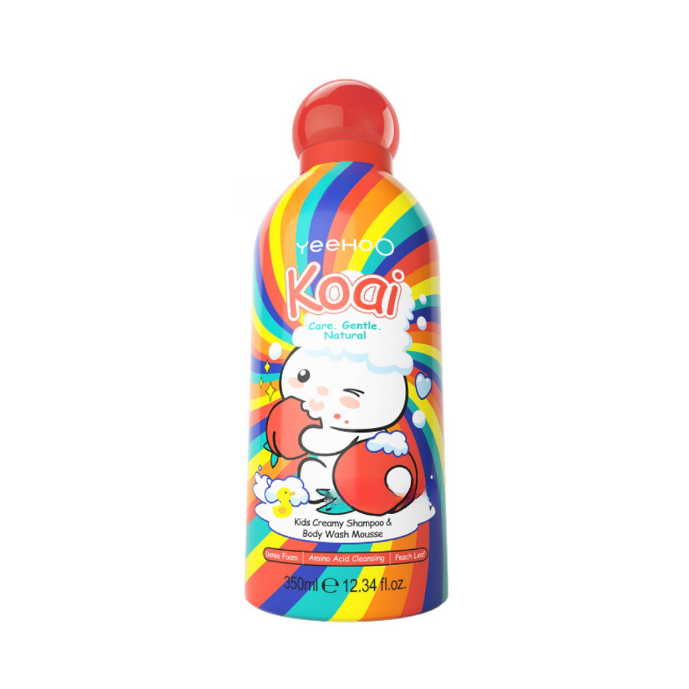 Kid's 2-in-1 Bath and Shampoo Mousse Foam #Peach