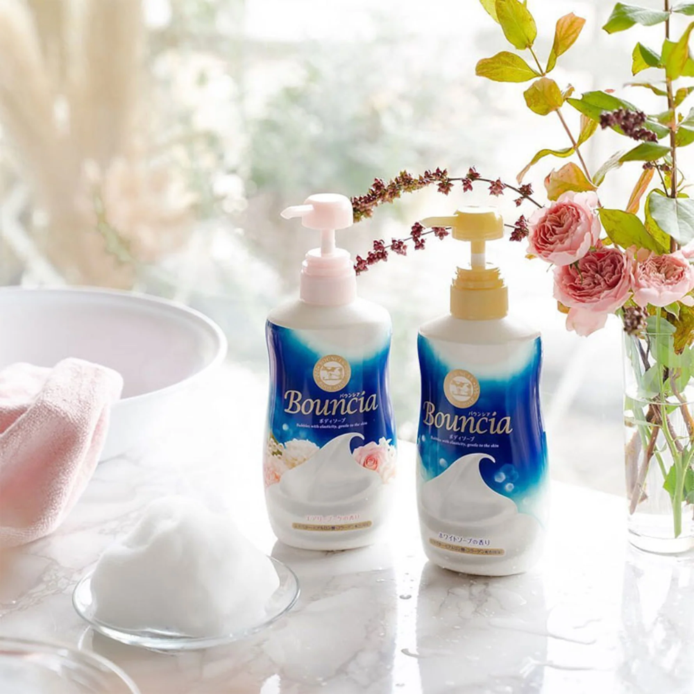 BOUNCIA Body Soap White Soap Scent With Pump REFILL PACK