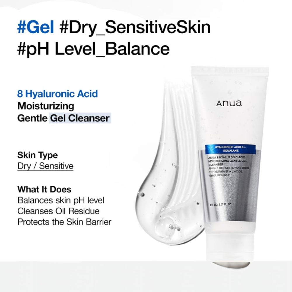 8 Hyaluronic Acid Moisturizing Gentle Gel Cleanser
