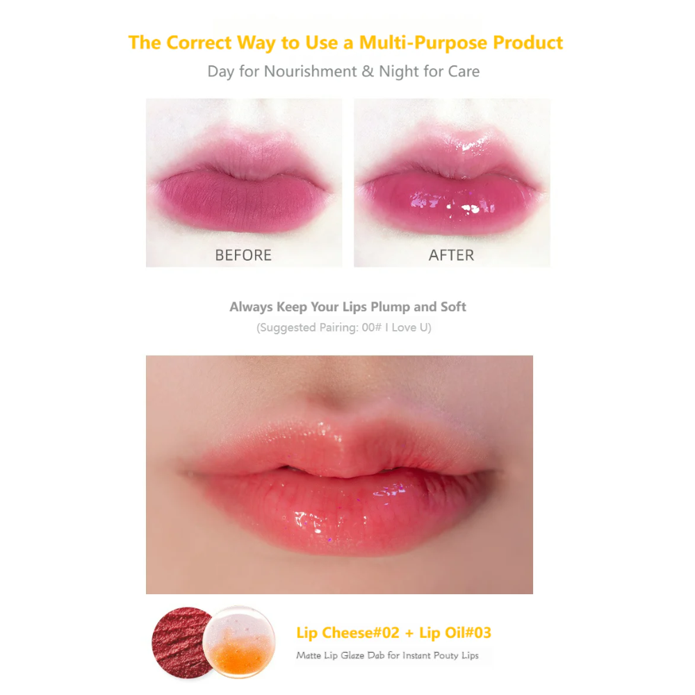 Hydrating Moisturizing Lip Oil #01 Gloden fine Glitter