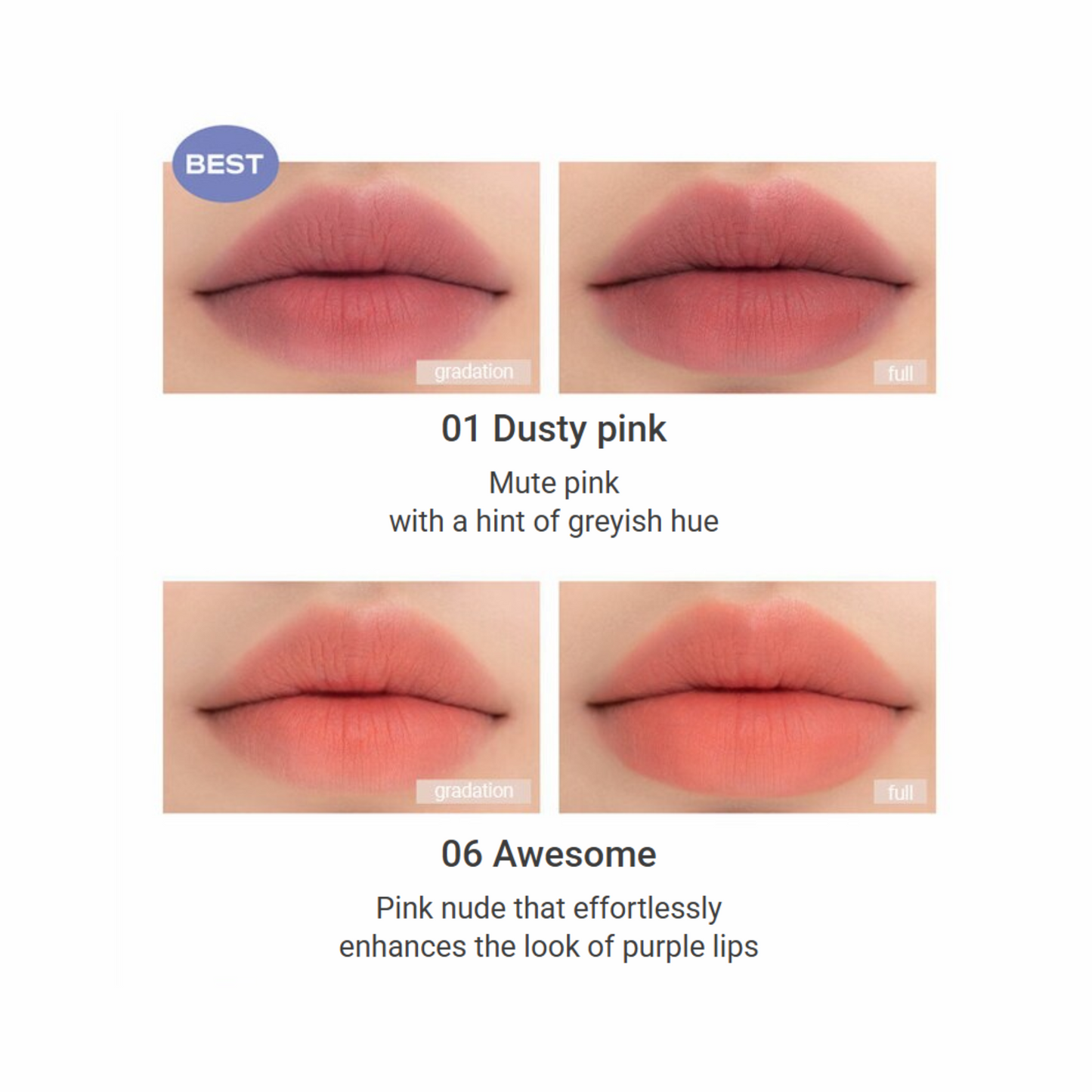 Zero Matte Lipstick #01 Dusty Pink