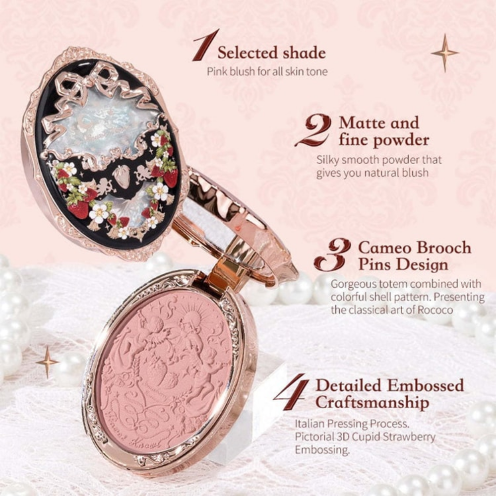 Strawberry Rococo Embossed Blush #01 Angel Halo