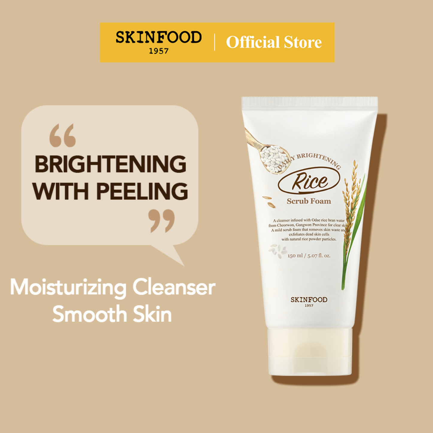 Rice Daily Brightening Scrub Foam