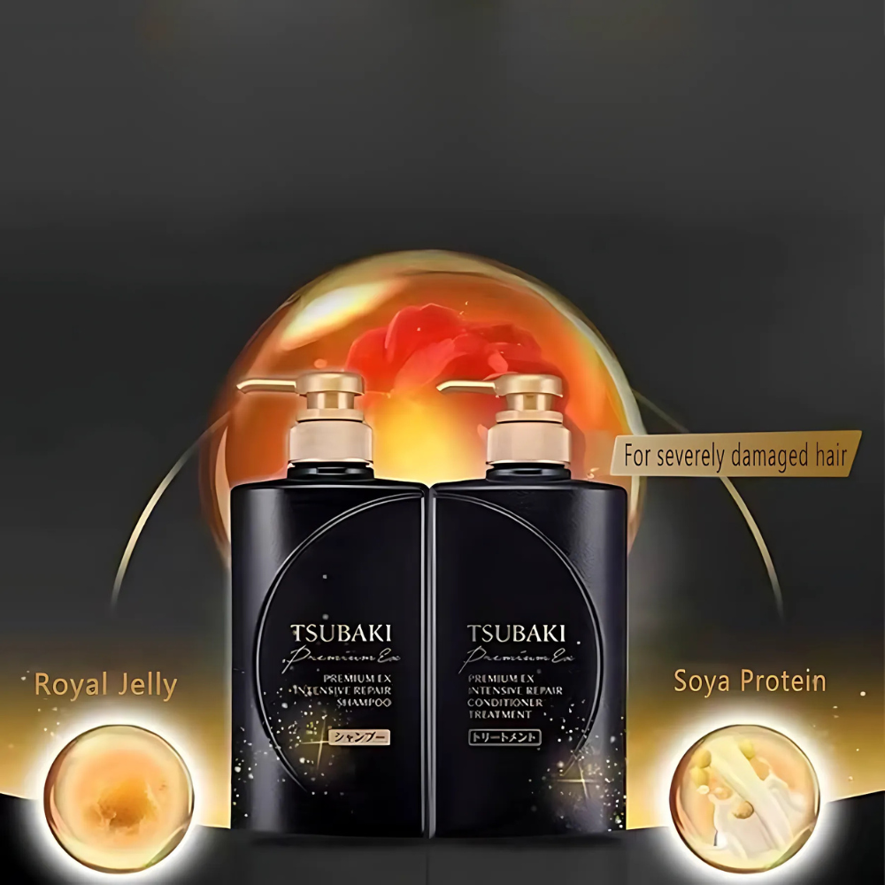 TSUBAKI Premium Intensive Repair Pump Pair Set 450ml + 450ml