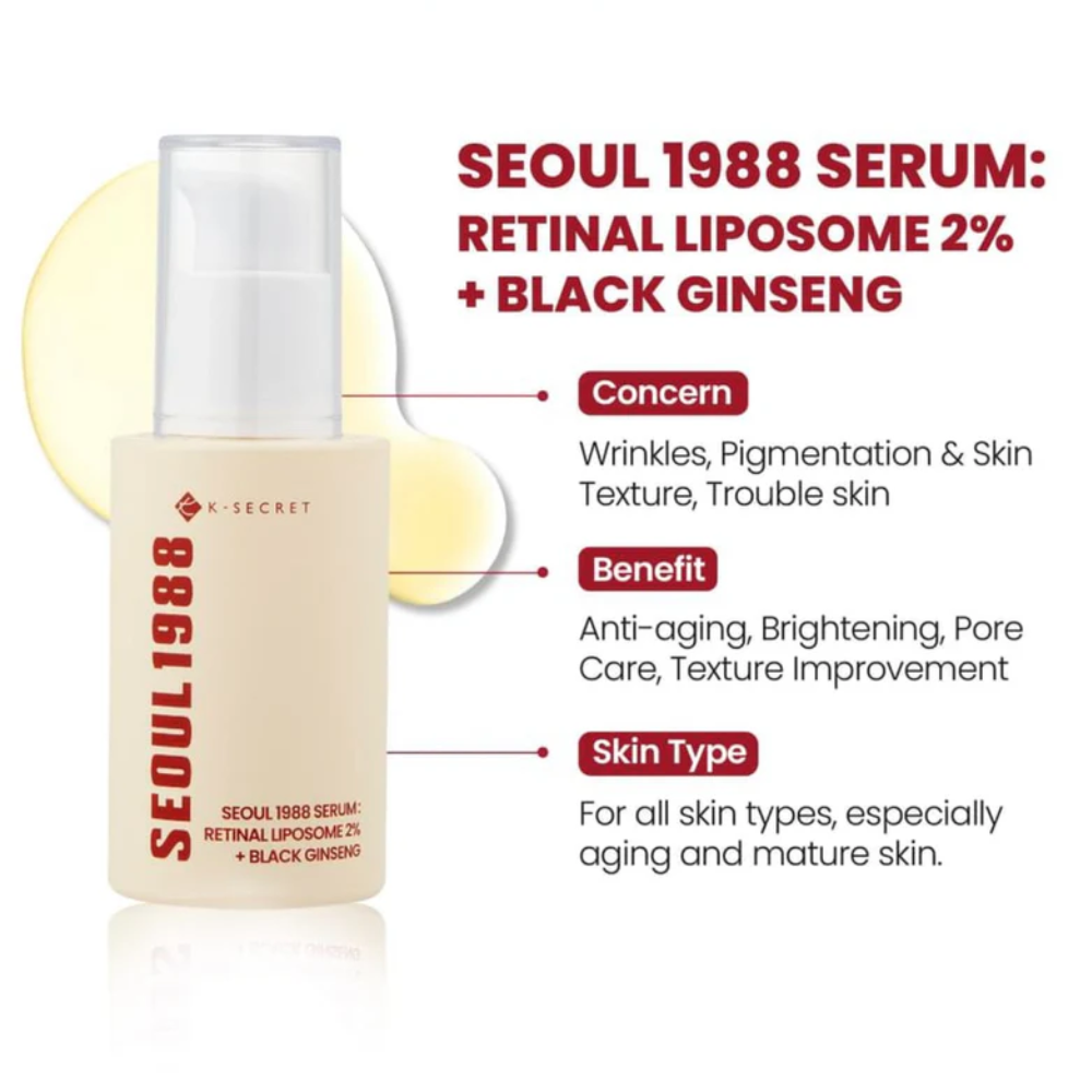 SEOUL 1988 Serum : Retinal Liposome 2% + Black Ginseng