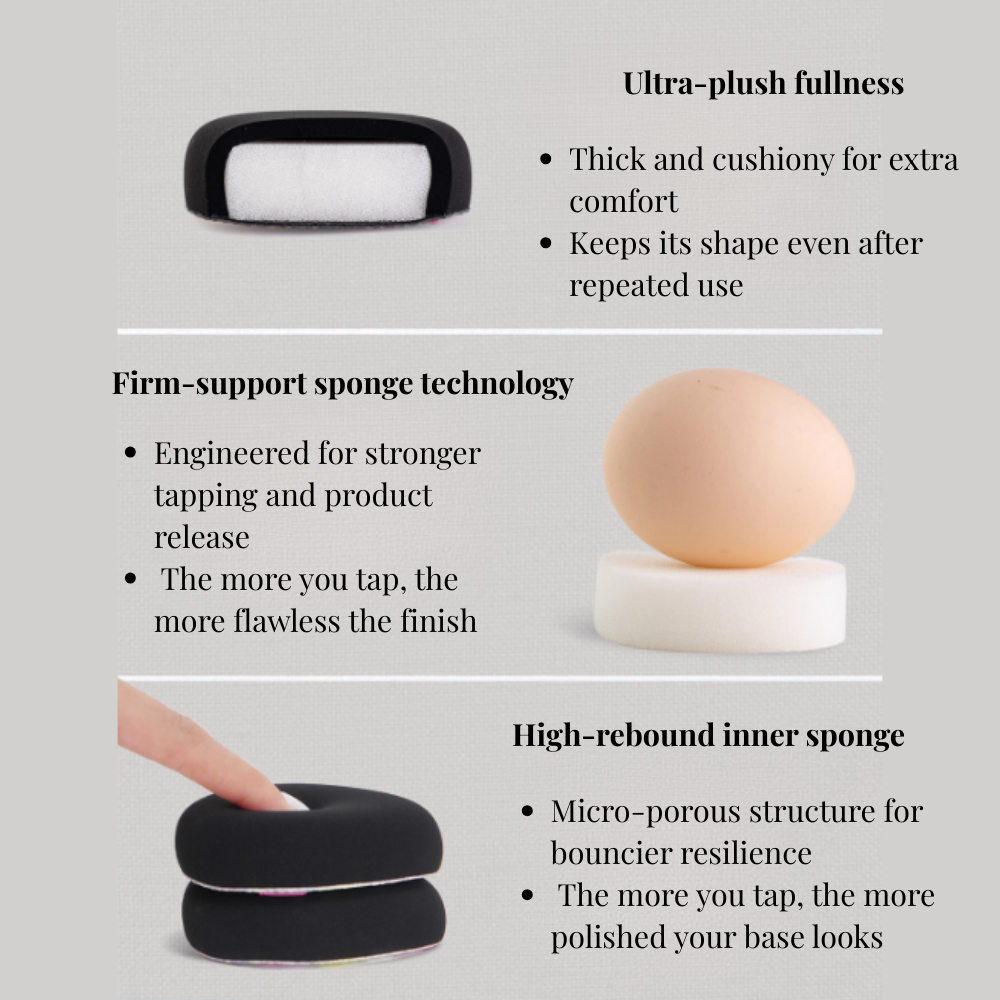 Denim Puff – Black Denim (Quick-dry/Full-coverage Foundations)