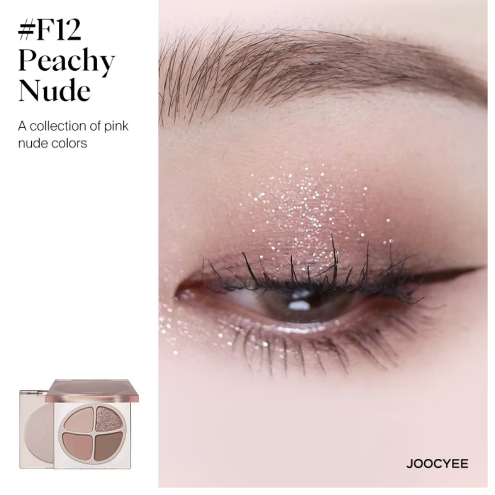 JOOCYEE Quad Eyeshadow Palette F12 Peachy Nude
