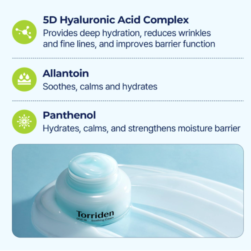 DIVE-IN Low Molecular Hyaluronic Acid Soothing Cream