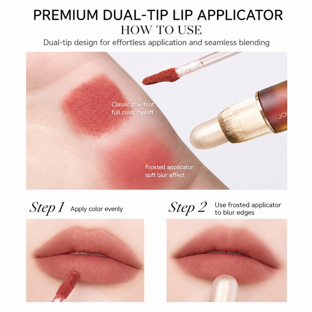 Jelly Blending Brush Tortoise Shell Matte Lip Gloss #M16 Red Pear Rum - 3.3g