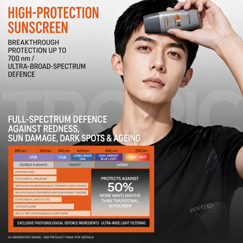 Men's Facial Refreshing Sun Lotion SPF50+ Broad Spectrum - 40ml