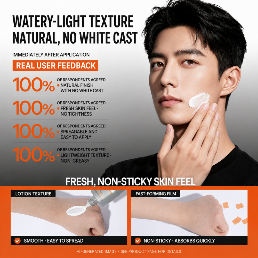 Men's Facial Refreshing Sun Lotion SPF50+ Broad Spectrum - 40ml