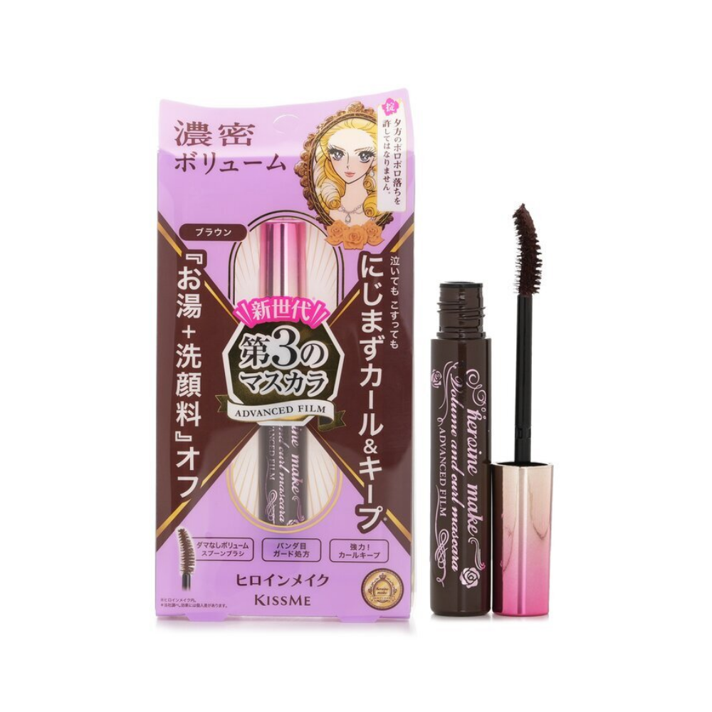 KISSME Heroine Make Volume & Curl Advanced Film Mascara #Brown