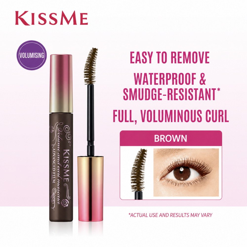 KISSME Heroine Make Volume & Curl Advanced Film Mascara #Brown