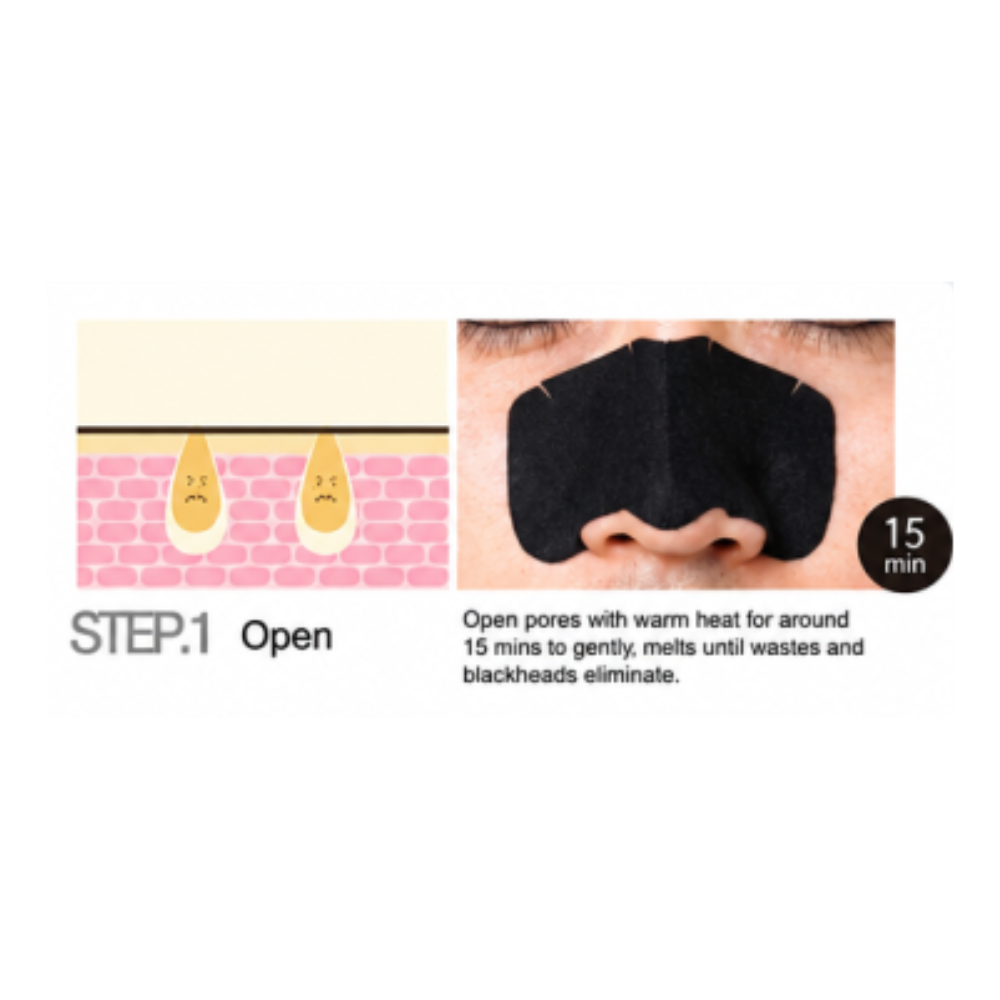 Pig Nose Clear Black Head 3-Step Kit #Strong Black