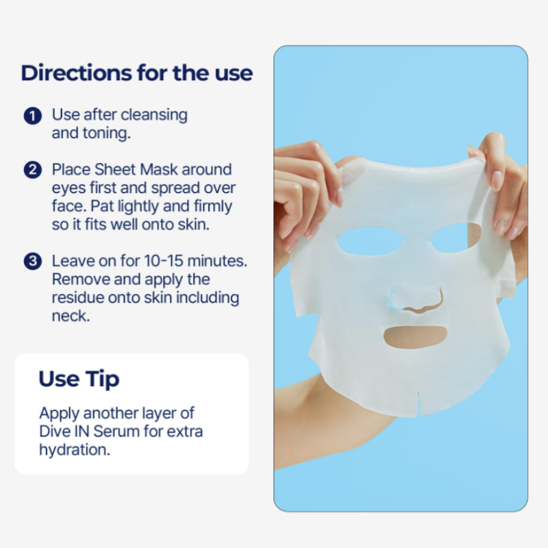 DIVE-IN Low Molecular Hyaluronic Acid Mask 1 Sheet