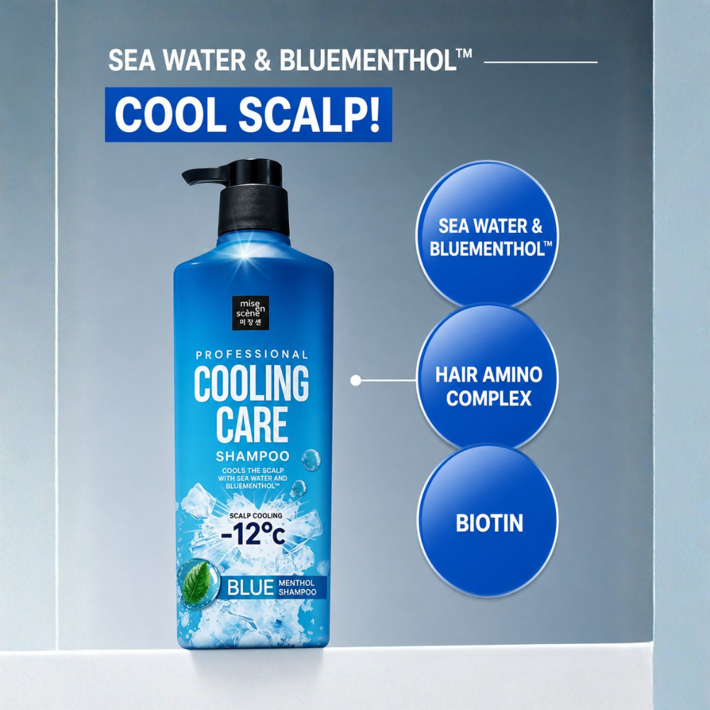Cooling Care Blue Menthol Shampoo 680ml