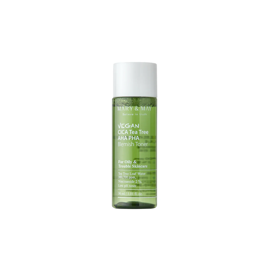 Mini Vegan Cica Teatree AHA PHA Blemish Toner 30ml