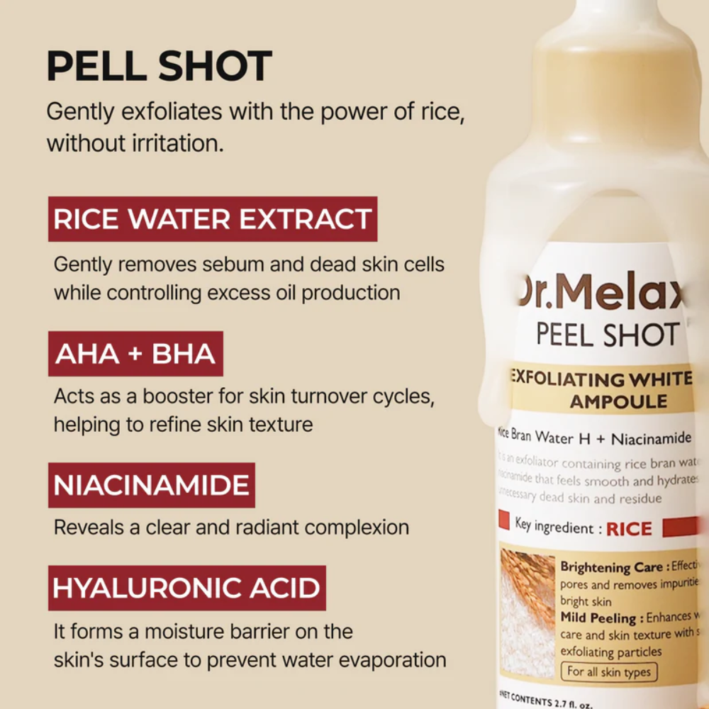Peel Shot Exfoliant White Rice Ampoule