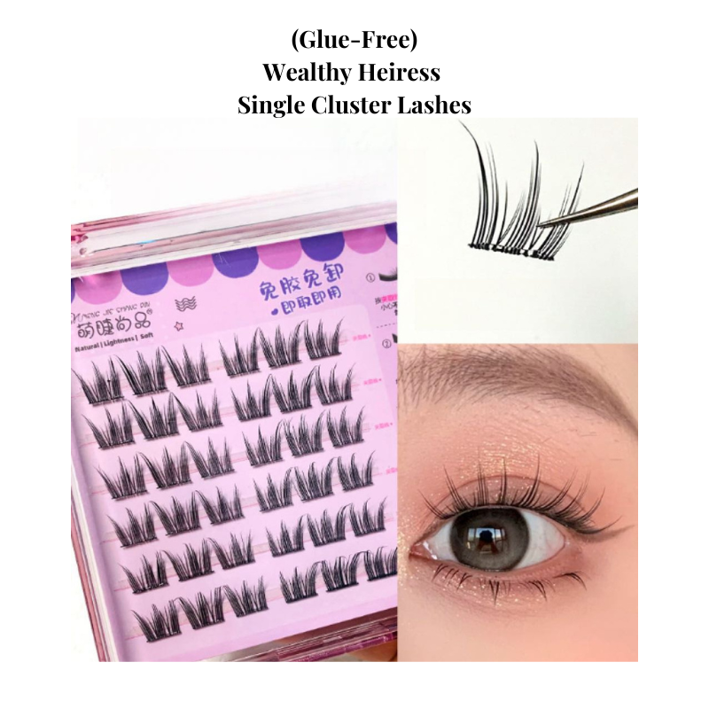 NEW Cute Lashes Premium (Glue-Free) #Wealthy Heiress Single Cluster Lashes